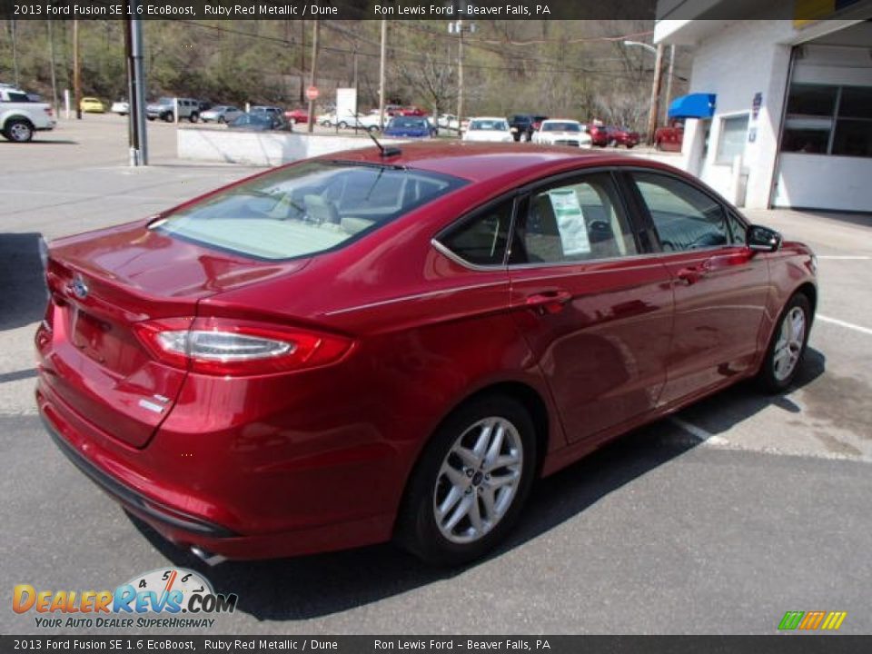 2013 Ford Fusion SE 1.6 EcoBoost Ruby Red Metallic / Dune Photo #8