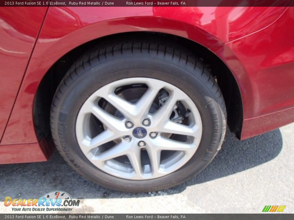 2013 Ford Fusion SE 1.6 EcoBoost Ruby Red Metallic / Dune Photo #9