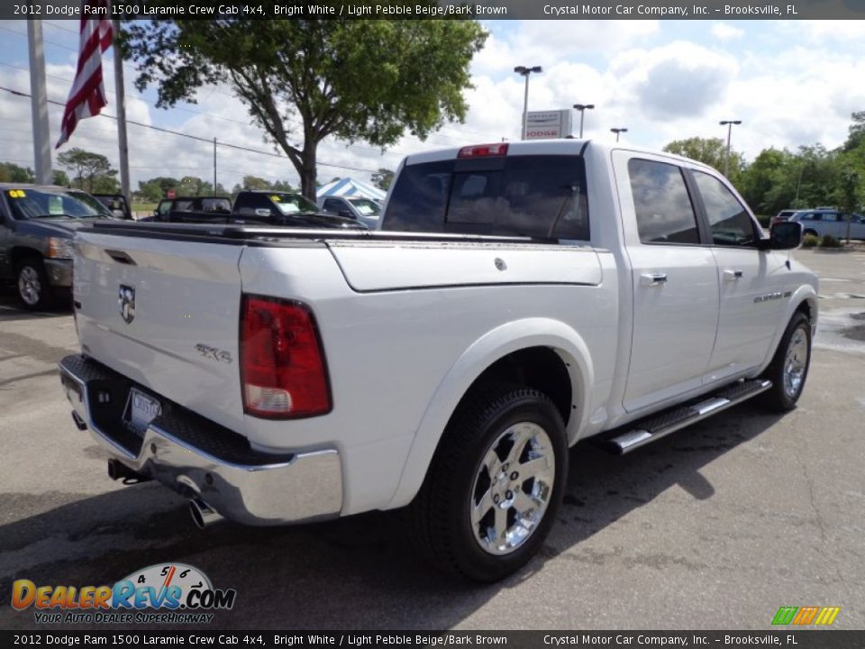 2012 Dodge Ram 1500 Laramie Crew Cab 4x4 Bright White / Light Pebble Beige/Bark Brown Photo #8