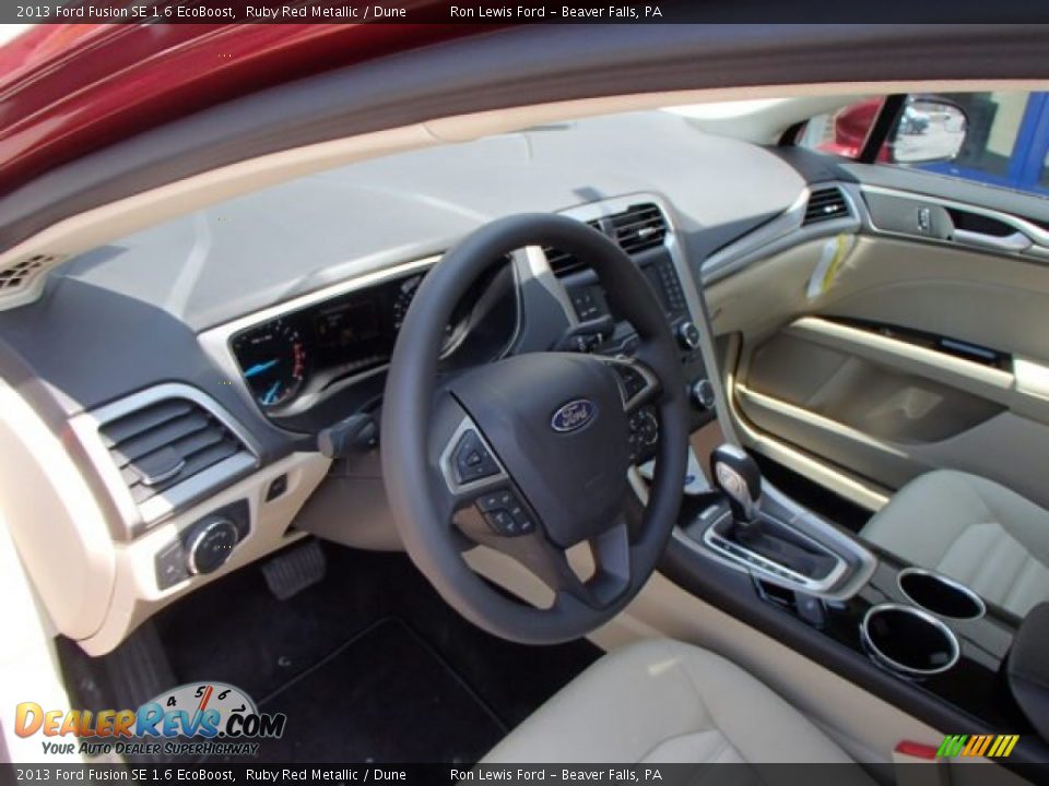 2013 Ford Fusion SE 1.6 EcoBoost Ruby Red Metallic / Dune Photo #10