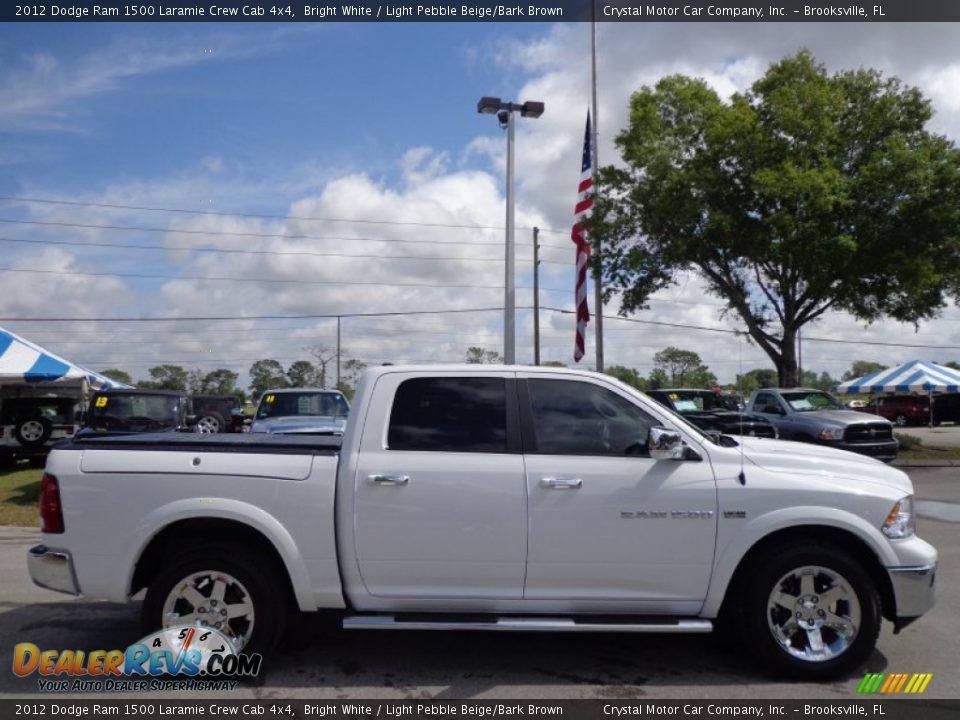 2012 Dodge Ram 1500 Laramie Crew Cab 4x4 Bright White / Light Pebble Beige/Bark Brown Photo #9