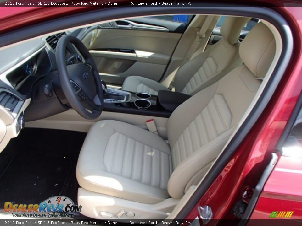 2013 Ford Fusion SE 1.6 EcoBoost Ruby Red Metallic / Dune Photo #11