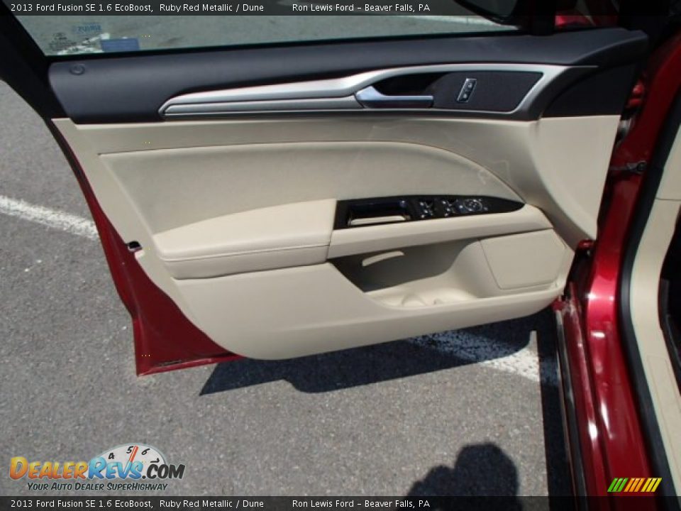 2013 Ford Fusion SE 1.6 EcoBoost Ruby Red Metallic / Dune Photo #12