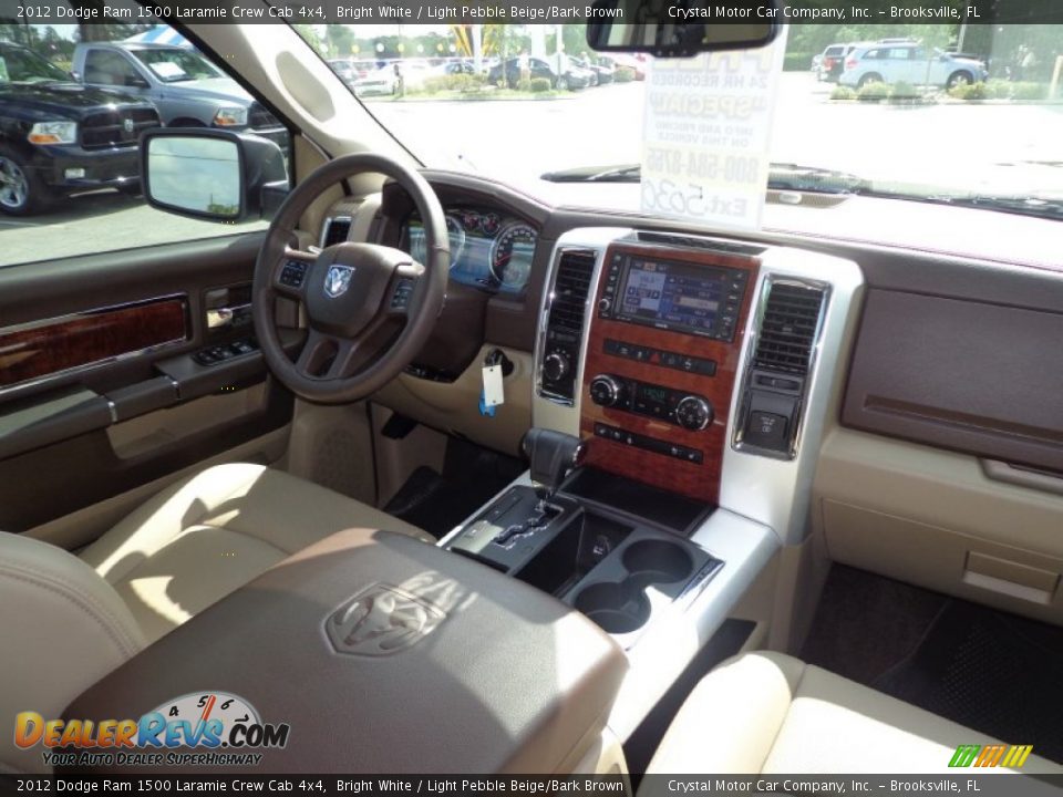 2012 Dodge Ram 1500 Laramie Crew Cab 4x4 Bright White / Light Pebble Beige/Bark Brown Photo #11