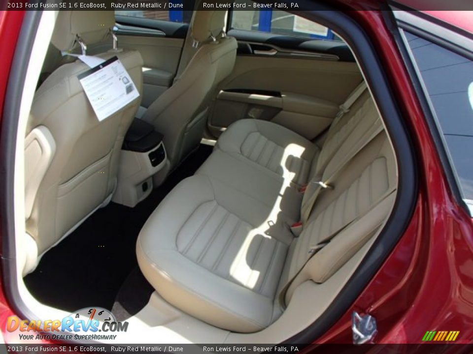 2013 Ford Fusion SE 1.6 EcoBoost Ruby Red Metallic / Dune Photo #13