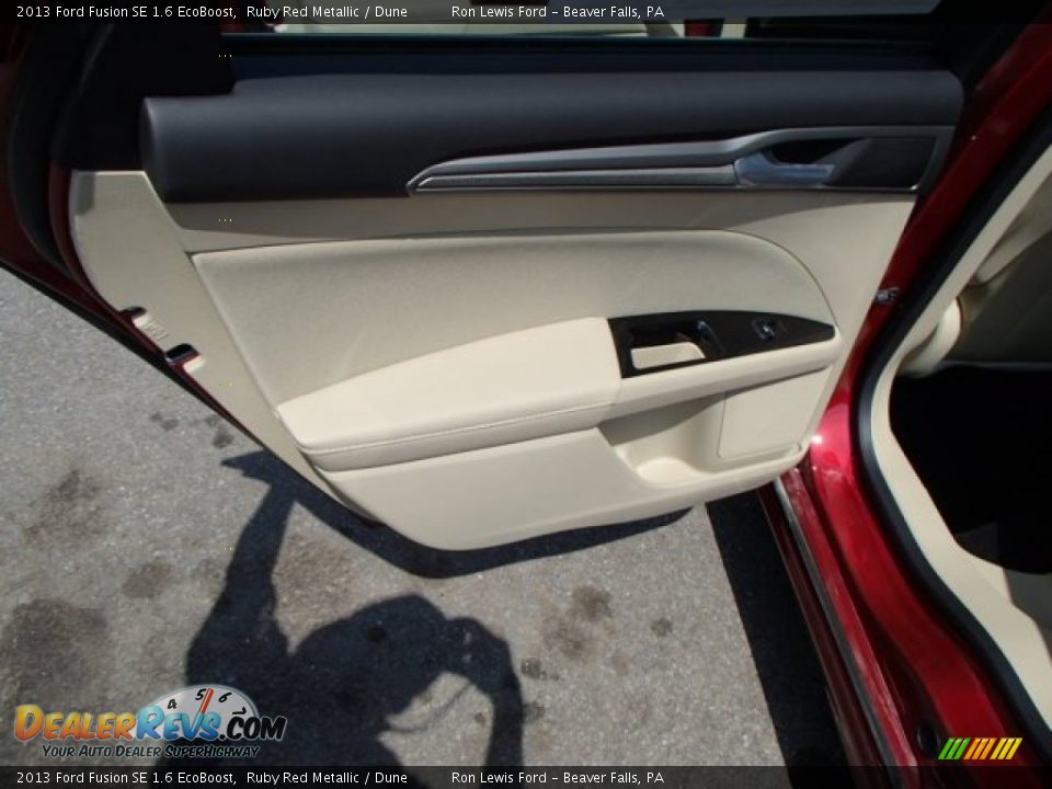 2013 Ford Fusion SE 1.6 EcoBoost Ruby Red Metallic / Dune Photo #14