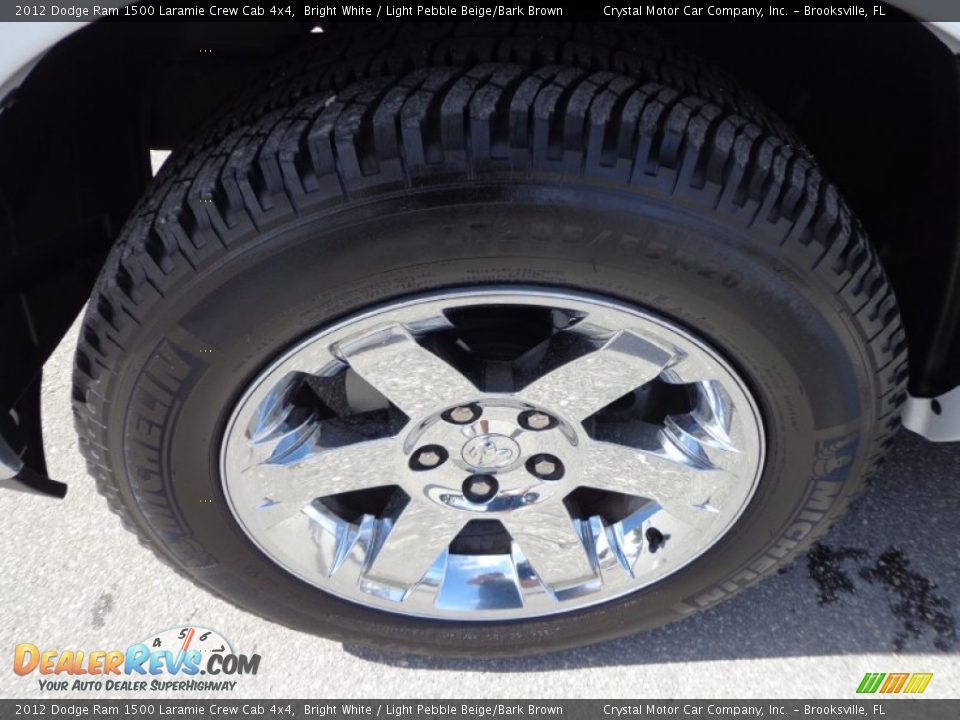 2012 Dodge Ram 1500 Laramie Crew Cab 4x4 Bright White / Light Pebble Beige/Bark Brown Photo #14