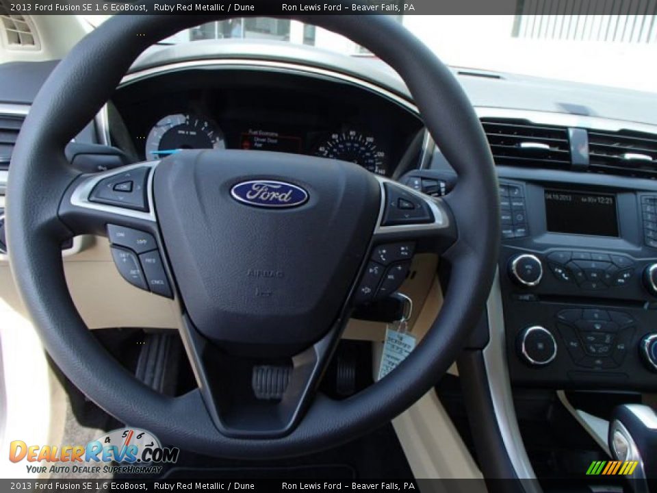 2013 Ford Fusion SE 1.6 EcoBoost Ruby Red Metallic / Dune Photo #18