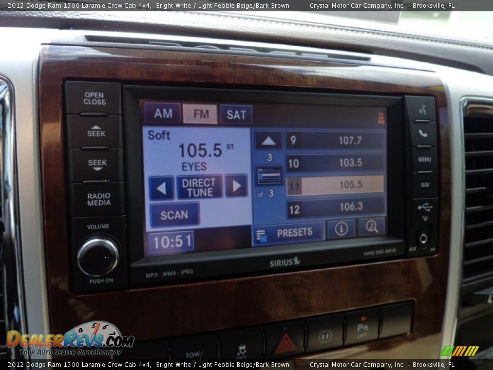2012 Dodge Ram 1500 Laramie Crew Cab 4x4 Bright White / Light Pebble Beige/Bark Brown Photo #19