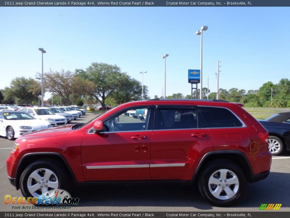2011 Jeep Grand Cherokee Laredo X Package 4x4 Inferno Red Crystal Pearl / Black Photo #2