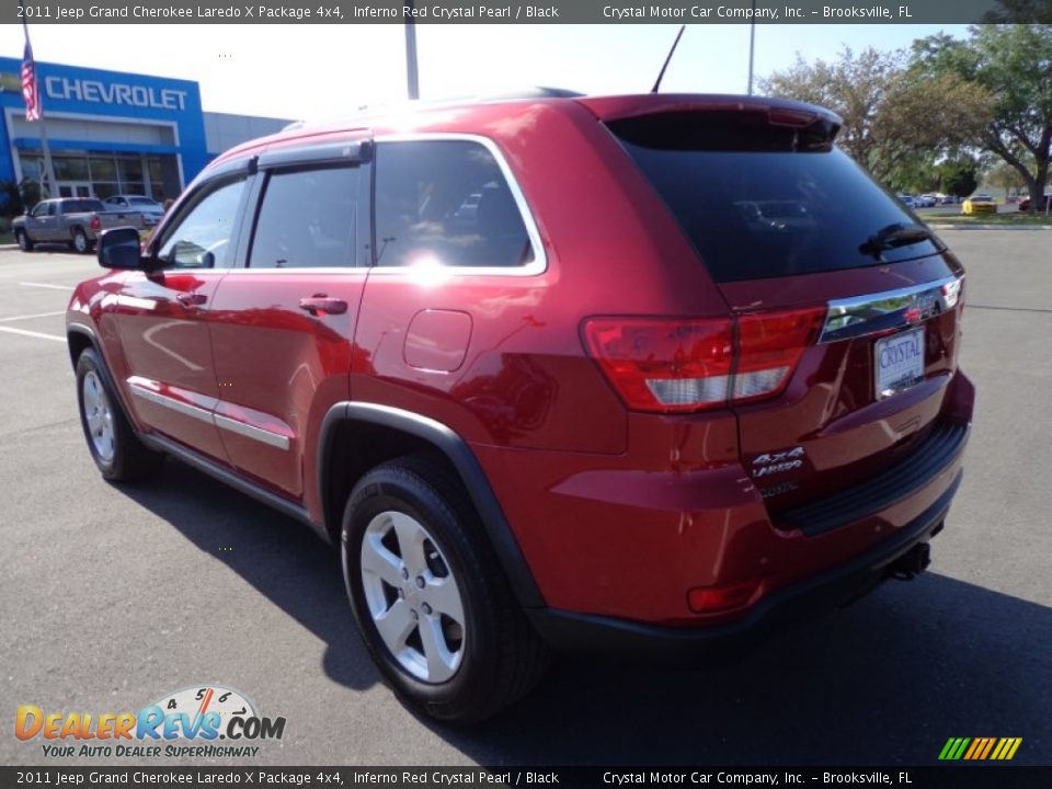 2011 Jeep Grand Cherokee Laredo X Package 4x4 Inferno Red Crystal Pearl / Black Photo #3