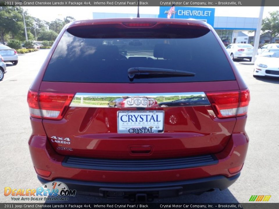 2011 Jeep Grand Cherokee Laredo X Package 4x4 Inferno Red Crystal Pearl / Black Photo #8