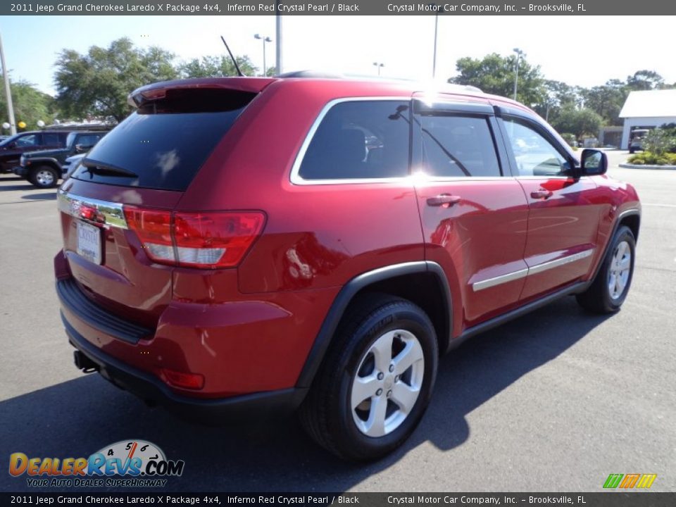 2011 Jeep Grand Cherokee Laredo X Package 4x4 Inferno Red Crystal Pearl / Black Photo #9