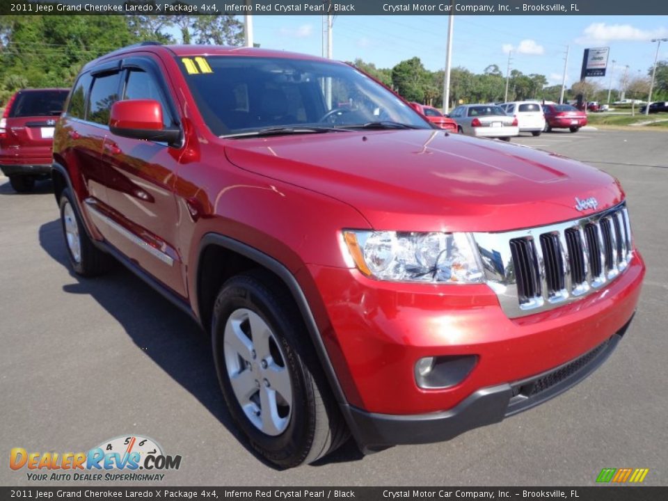 2011 Jeep Grand Cherokee Laredo X Package 4x4 Inferno Red Crystal Pearl / Black Photo #11