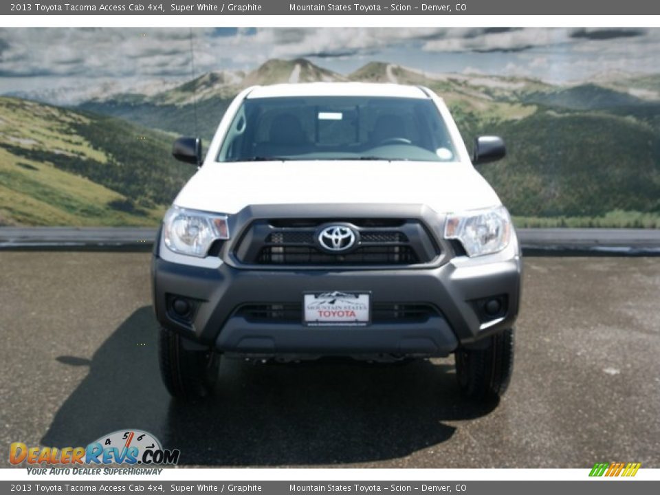 2013 Toyota Tacoma Access Cab 4x4 Super White / Graphite Photo #2