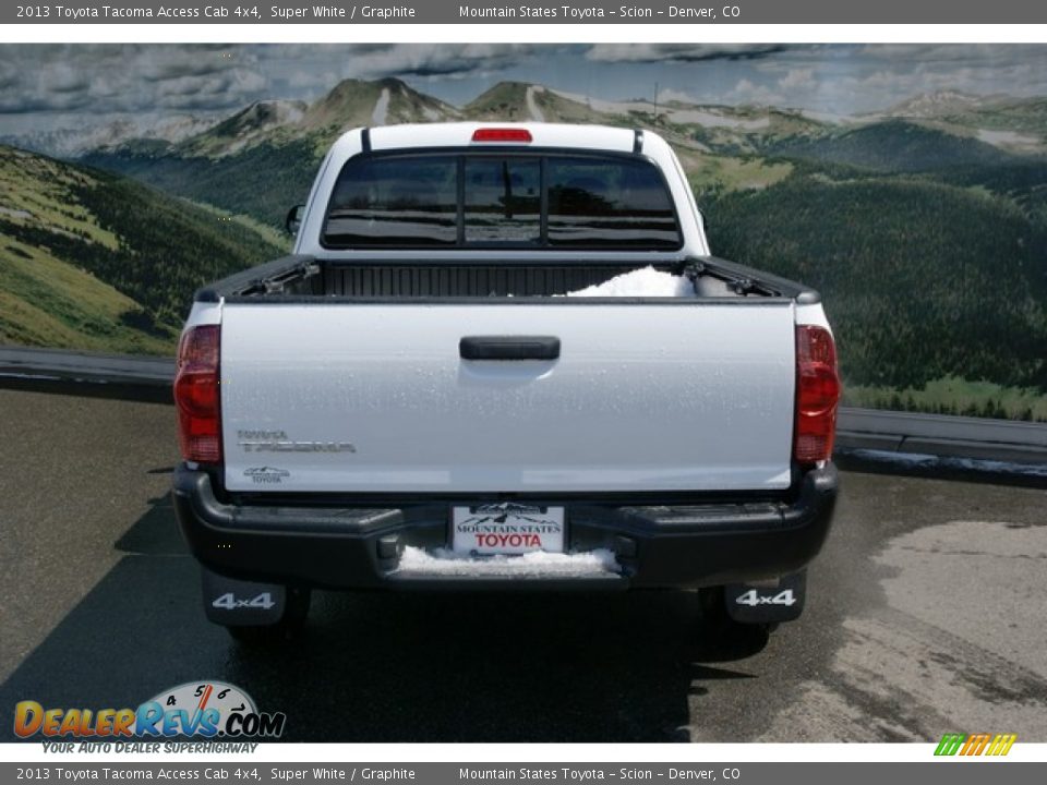 2013 Toyota Tacoma Access Cab 4x4 Super White / Graphite Photo #4