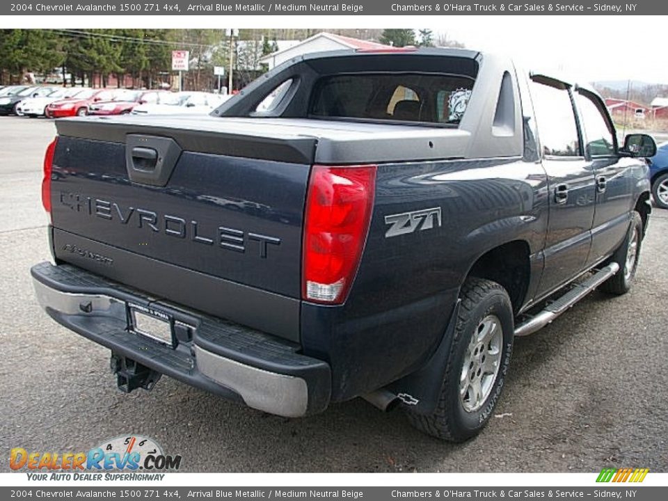2004 Chevrolet Avalanche 1500 Z71 4x4 Arrival Blue Metallic / Medium Neutral Beige Photo #9
