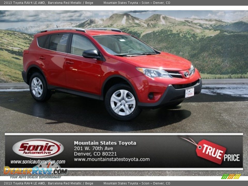 2013 Toyota RAV4 LE AWD Barcelona Red Metallic / Beige Photo #1