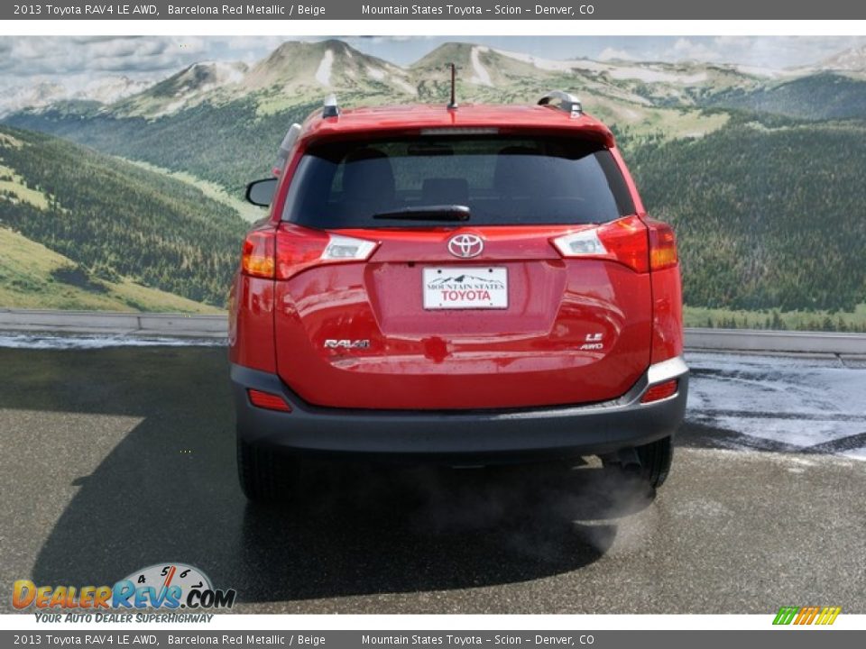 2013 Toyota RAV4 LE AWD Barcelona Red Metallic / Beige Photo #4