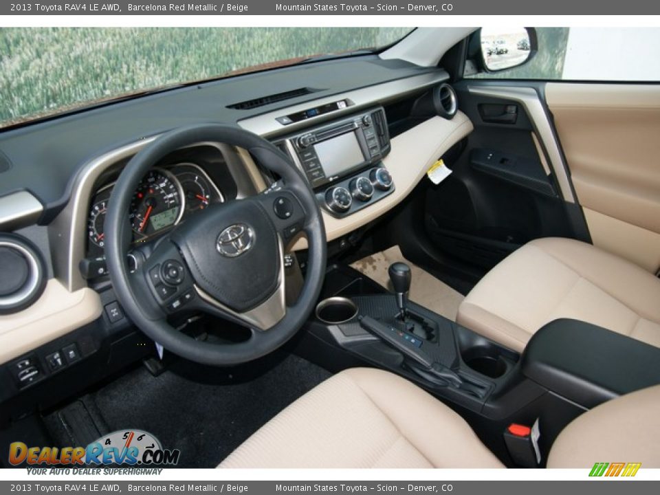 2013 Toyota RAV4 LE AWD Barcelona Red Metallic / Beige Photo #5