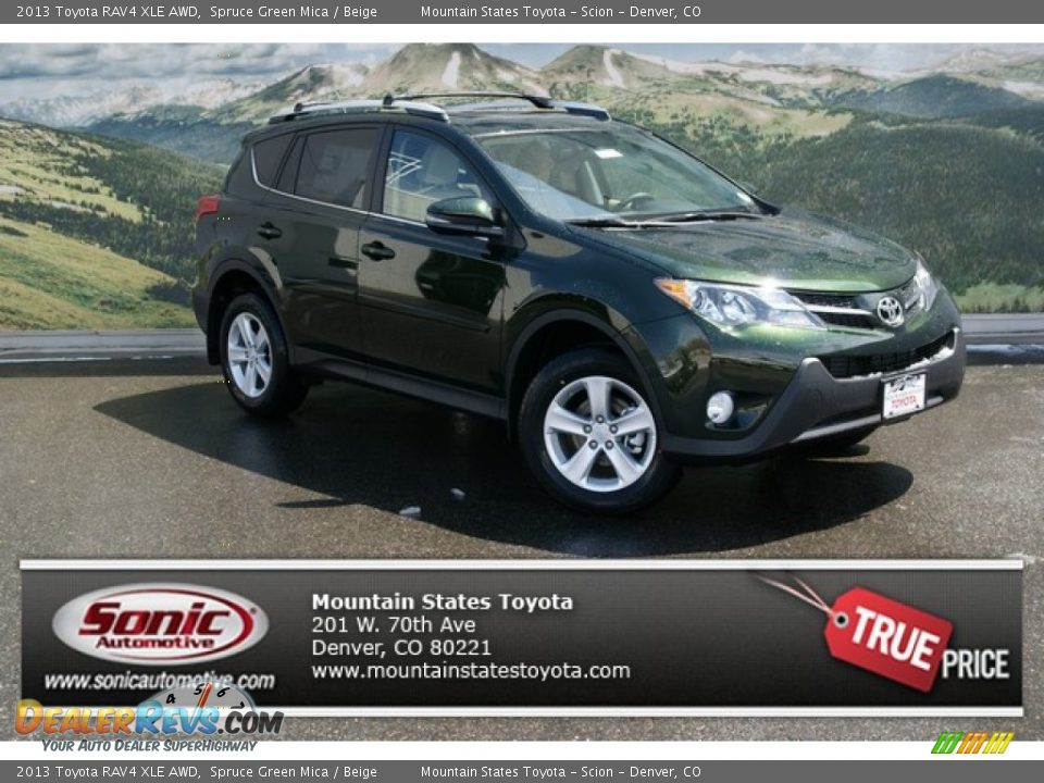 2013 Toyota RAV4 XLE AWD Spruce Green Mica / Beige Photo #1