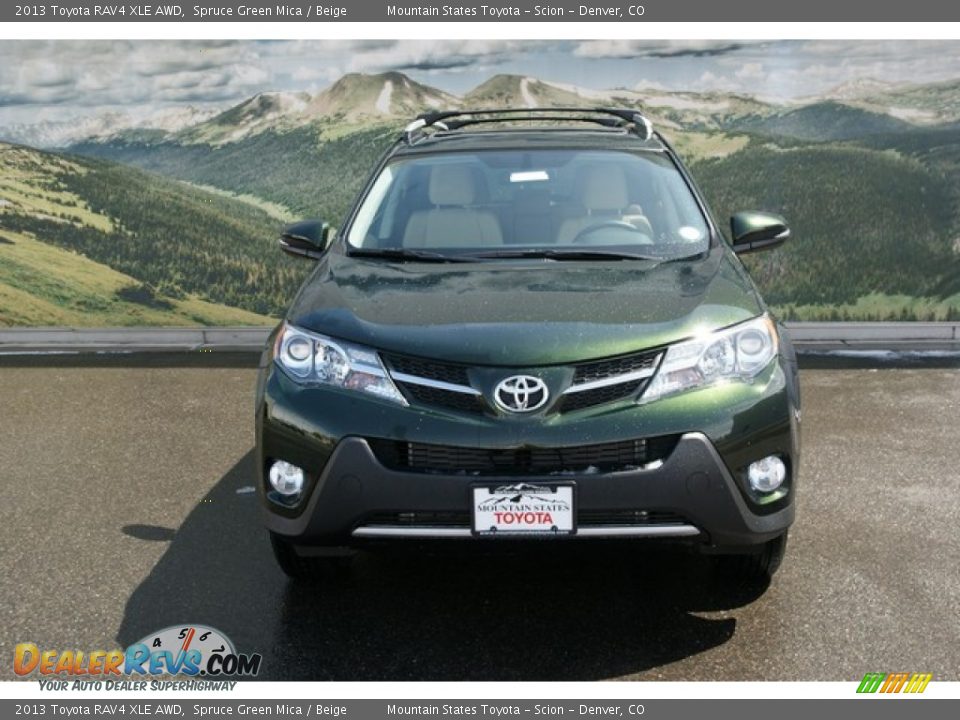 2013 Toyota RAV4 XLE AWD Spruce Green Mica / Beige Photo #3
