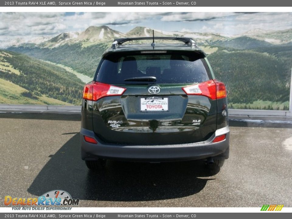 2013 Toyota RAV4 XLE AWD Spruce Green Mica / Beige Photo #4