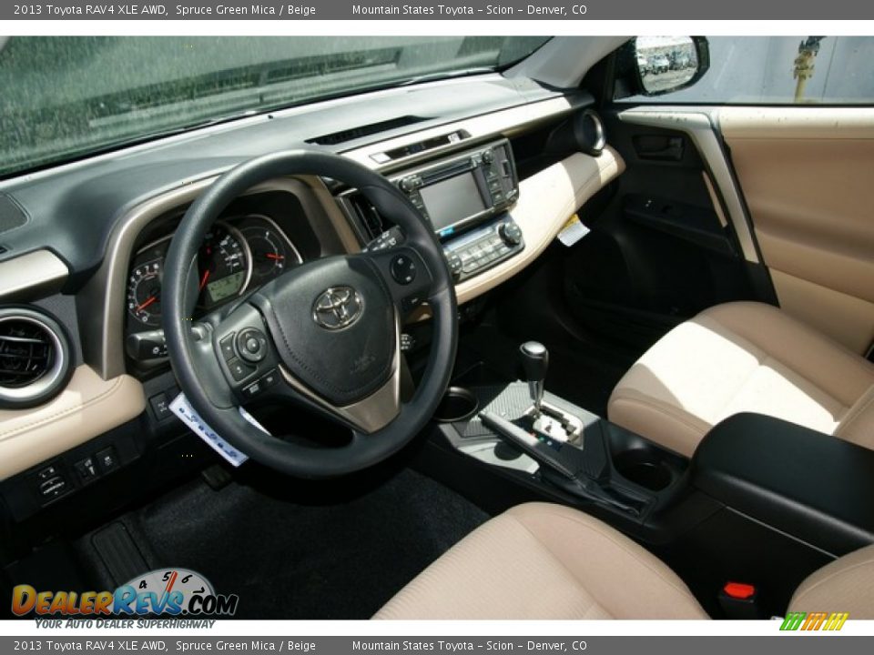 2013 Toyota RAV4 XLE AWD Spruce Green Mica / Beige Photo #5