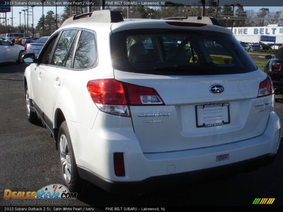 2013 Subaru Outback 2.5i Satin White Pearl / Ivory Photo #6