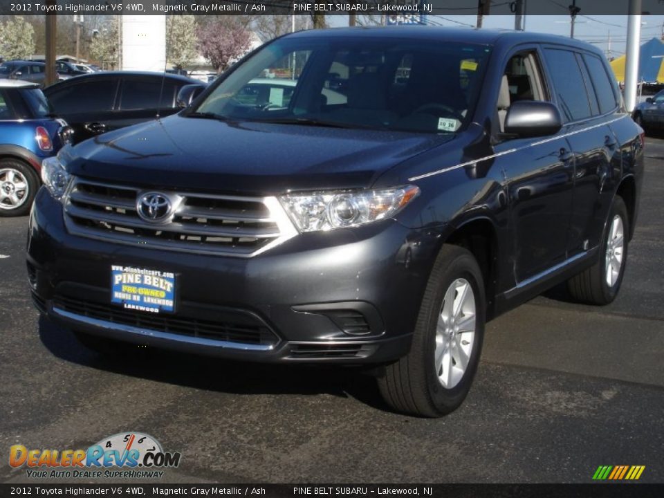2012 Toyota Highlander V6 4WD Magnetic Gray Metallic / Ash Photo #1