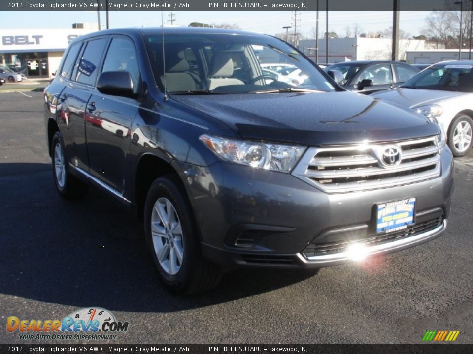 2012 Toyota Highlander V6 4WD Magnetic Gray Metallic / Ash Photo #3