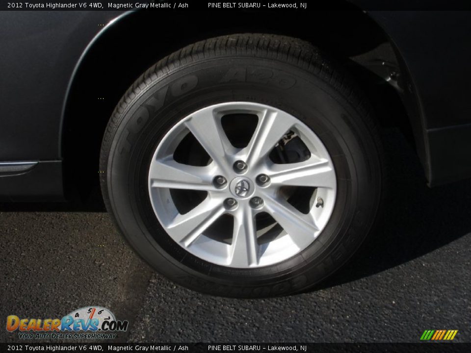 2012 Toyota Highlander V6 4WD Magnetic Gray Metallic / Ash Photo #8