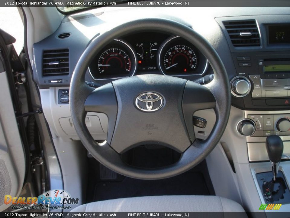 2012 Toyota Highlander V6 4WD Magnetic Gray Metallic / Ash Photo #13
