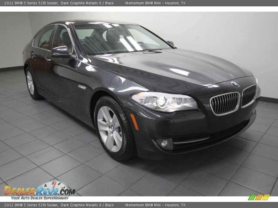 2012 BMW 5 Series 528i Sedan Dark Graphite Metallic II / Black Photo #1