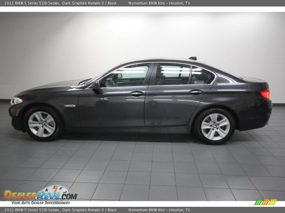 2012 BMW 5 Series 528i Sedan Dark Graphite Metallic II / Black Photo #2