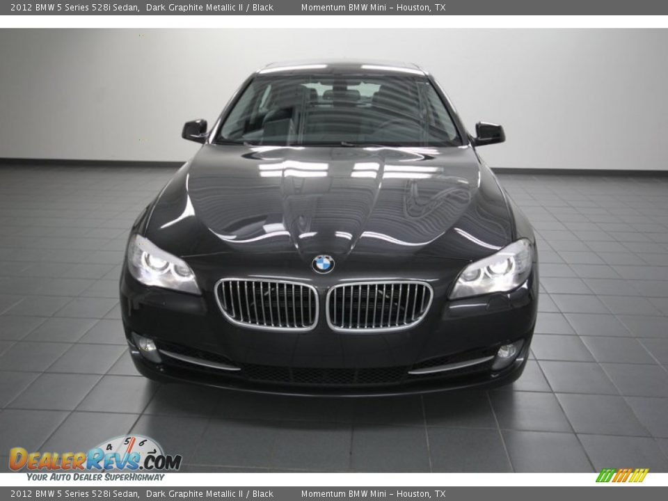 2012 BMW 5 Series 528i Sedan Dark Graphite Metallic II / Black Photo #6
