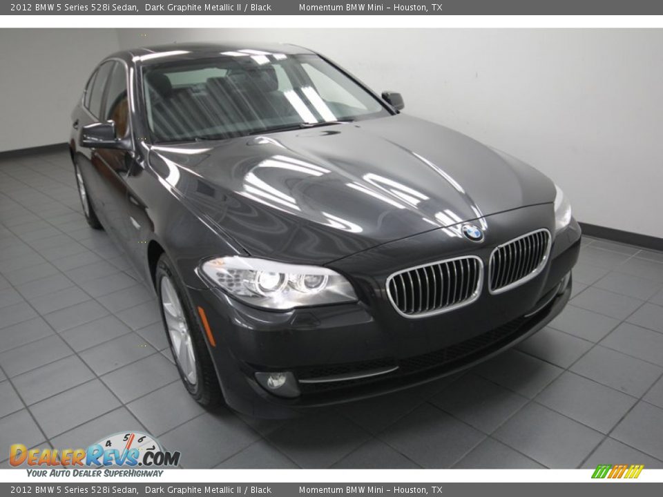 2012 BMW 5 Series 528i Sedan Dark Graphite Metallic II / Black Photo #7