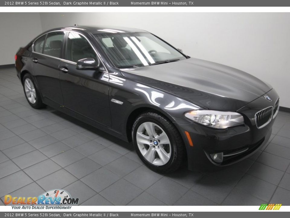 2012 BMW 5 Series 528i Sedan Dark Graphite Metallic II / Black Photo #10