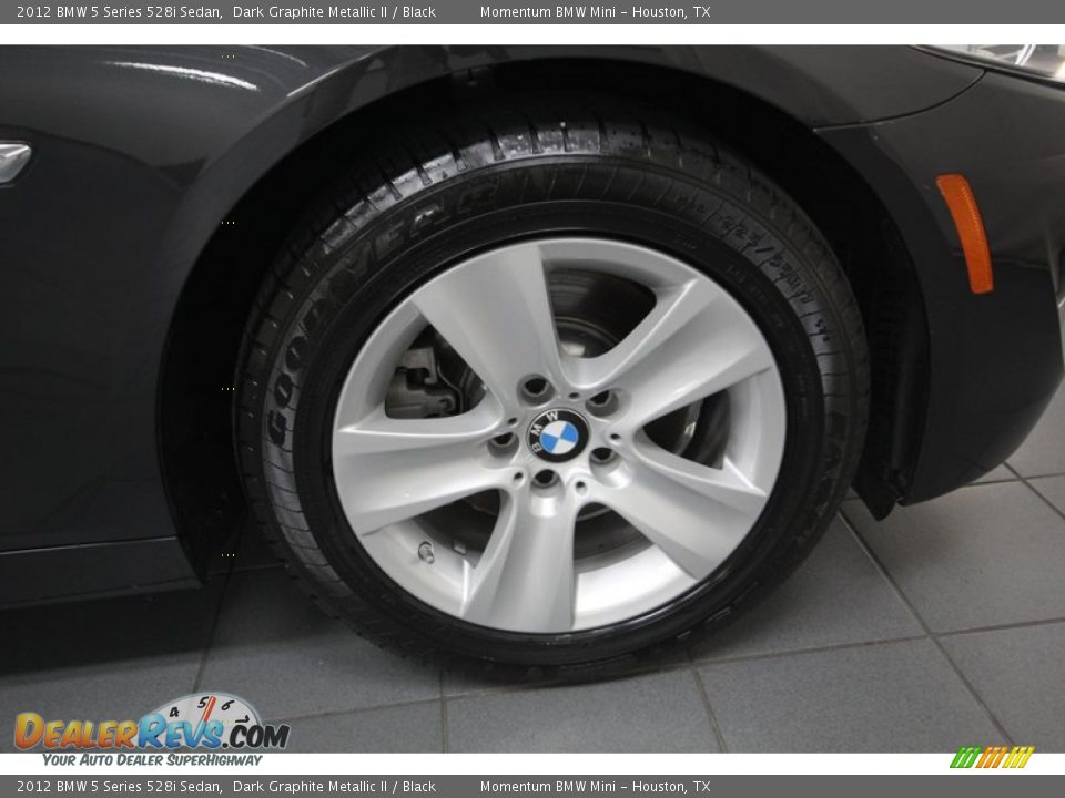 2012 BMW 5 Series 528i Sedan Dark Graphite Metallic II / Black Photo #11