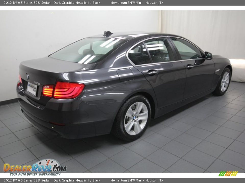 2012 BMW 5 Series 528i Sedan Dark Graphite Metallic II / Black Photo #12