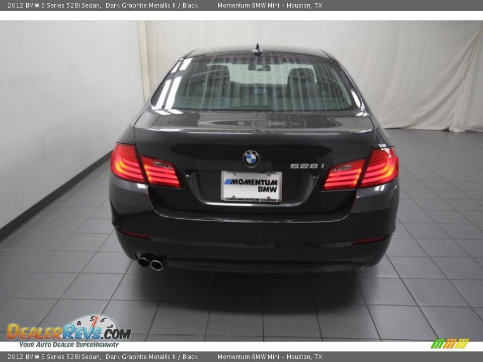 2012 BMW 5 Series 528i Sedan Dark Graphite Metallic II / Black Photo #13