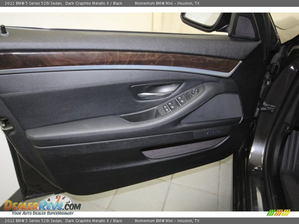2012 BMW 5 Series 528i Sedan Dark Graphite Metallic II / Black Photo #16