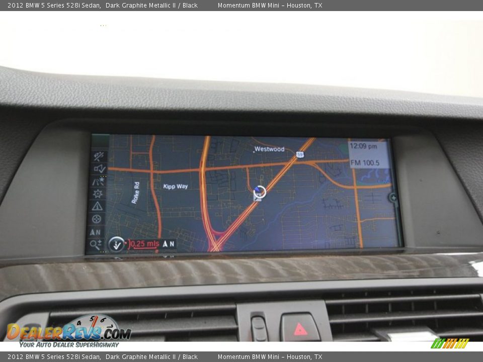 2012 BMW 5 Series 528i Sedan Dark Graphite Metallic II / Black Photo #23