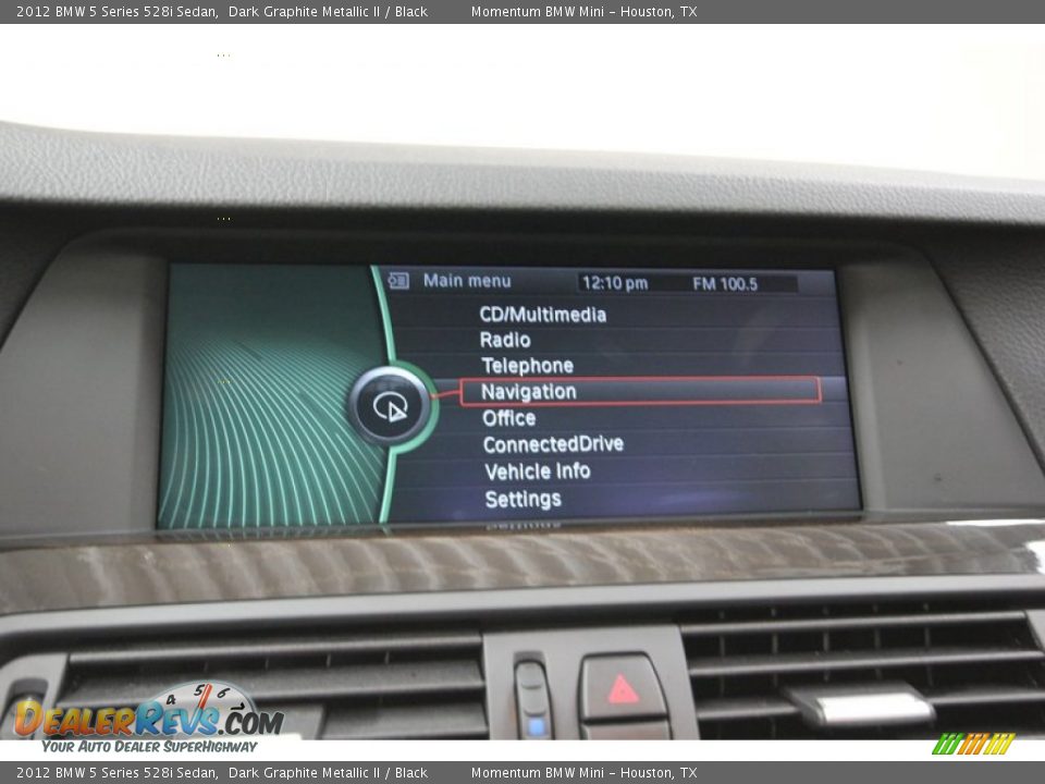 2012 BMW 5 Series 528i Sedan Dark Graphite Metallic II / Black Photo #24