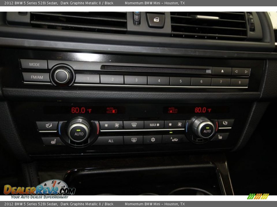 2012 BMW 5 Series 528i Sedan Dark Graphite Metallic II / Black Photo #25
