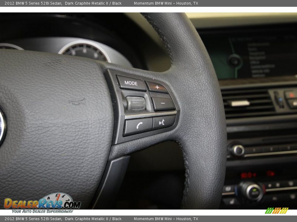 2012 BMW 5 Series 528i Sedan Dark Graphite Metallic II / Black Photo #30