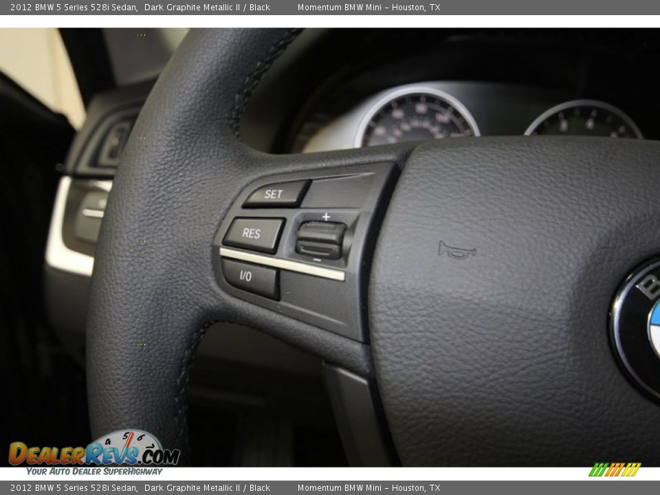 2012 BMW 5 Series 528i Sedan Dark Graphite Metallic II / Black Photo #31