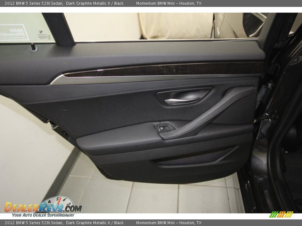 2012 BMW 5 Series 528i Sedan Dark Graphite Metallic II / Black Photo #34