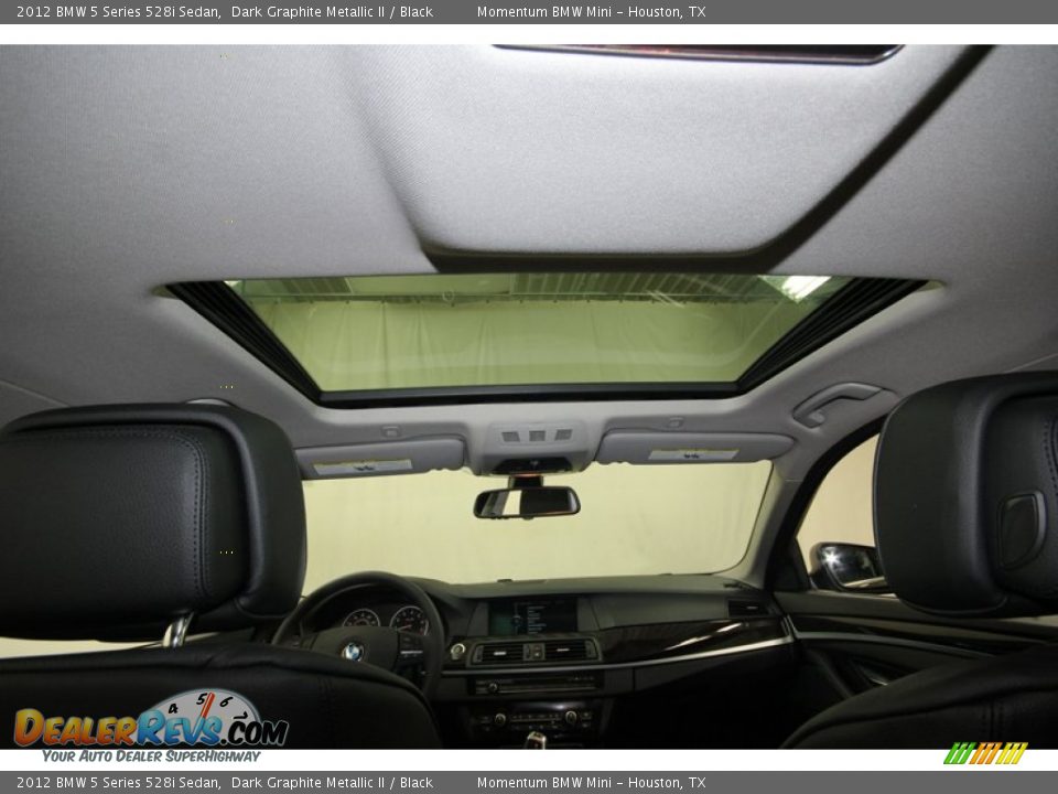 2012 BMW 5 Series 528i Sedan Dark Graphite Metallic II / Black Photo #36