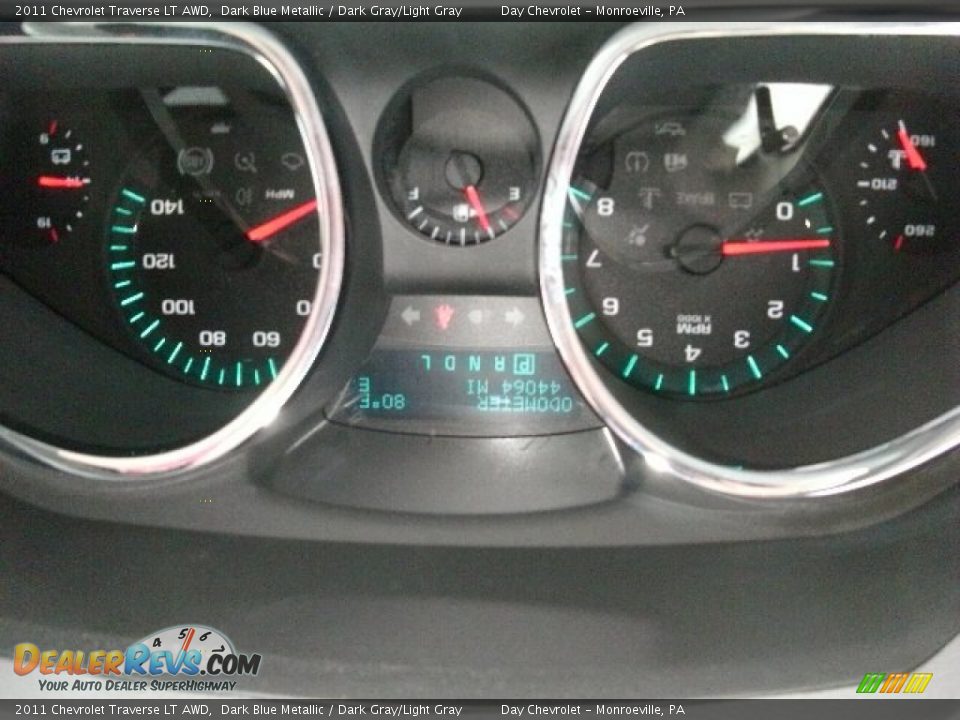 2011 Chevrolet Traverse LT AWD Dark Blue Metallic / Dark Gray/Light Gray Photo #7
